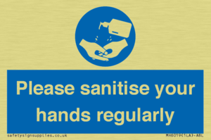 Please sanitise your hands regularly